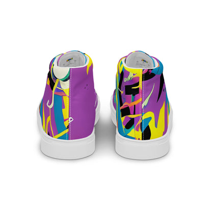 Women's High Top Canvas Shoes - Galactic Sprawl