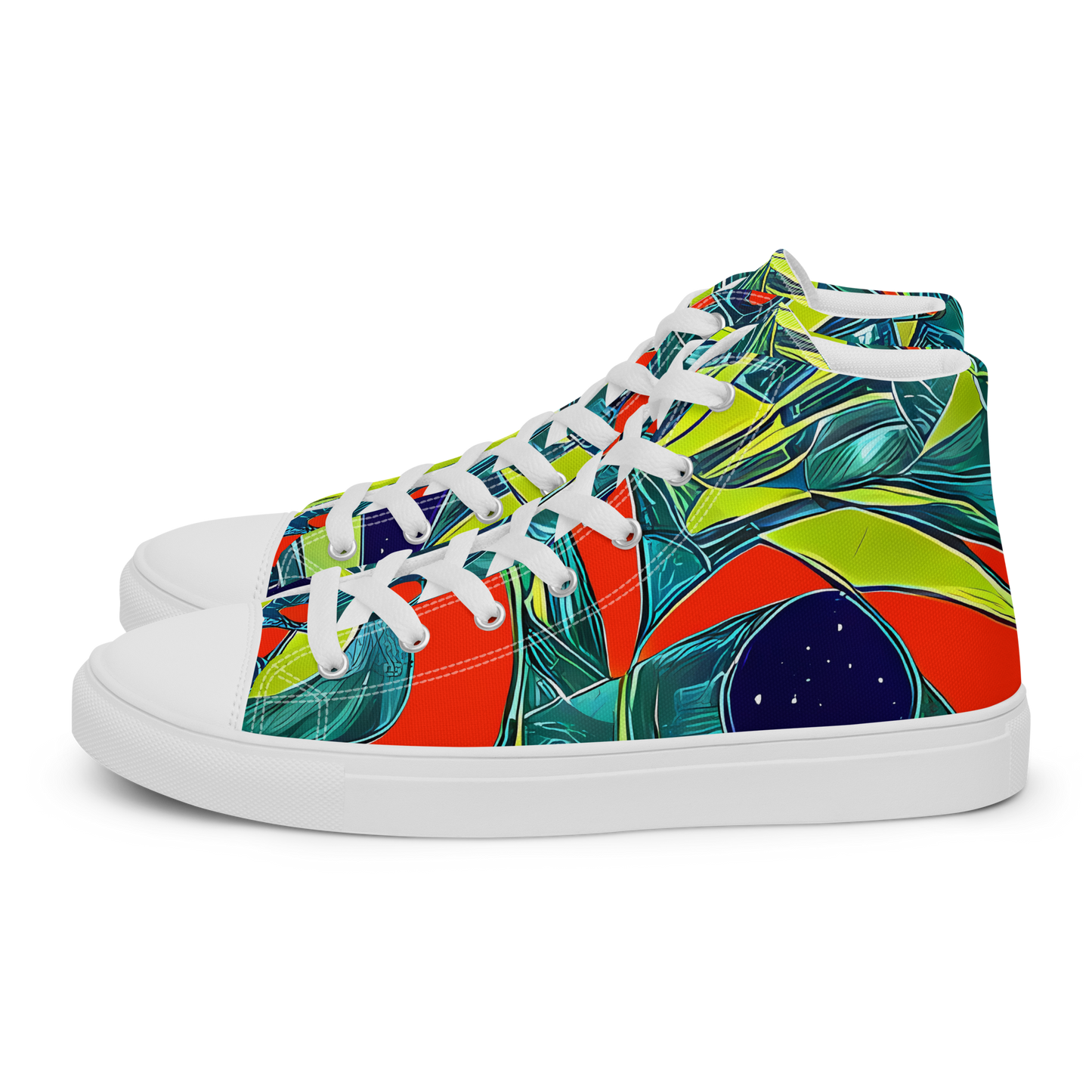 Men's High Top Canvas Shoes - Harmonic Mirage