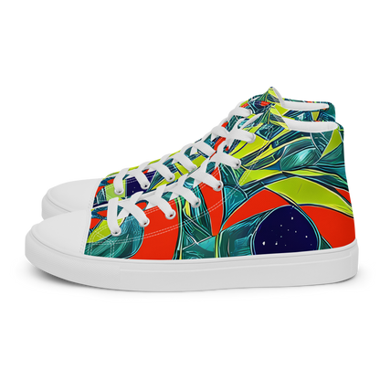 Men's High Top Canvas Shoes - Harmonic Mirage