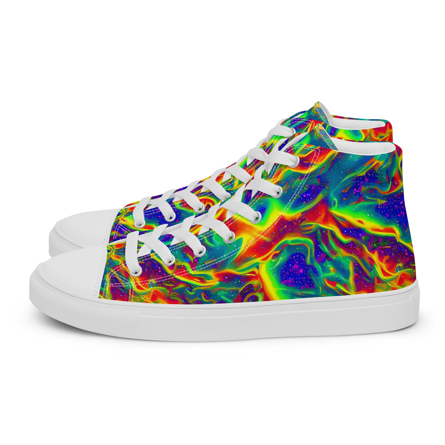 Women's High Top Canvas Shoes - Nebula Symphony