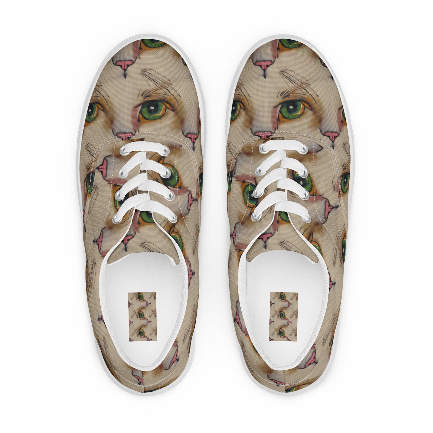 Men's Lace-Up Canvas Shoes - Emerald Gaze