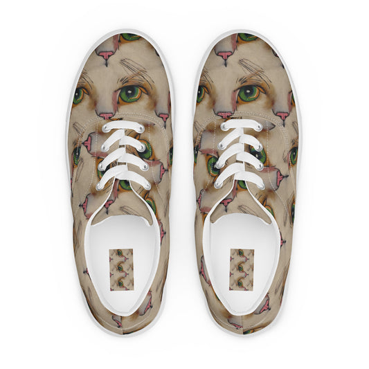 Men's Lace-Up Canvas Shoes - Emerald Gaze