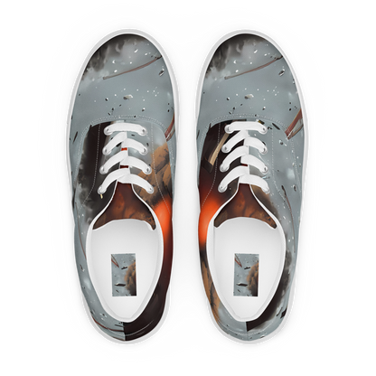 Men's Lace-Up Canvas Shoes - Celestial Collision