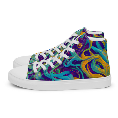 Men's High Top Canvas Shoes - Etherial Entwine