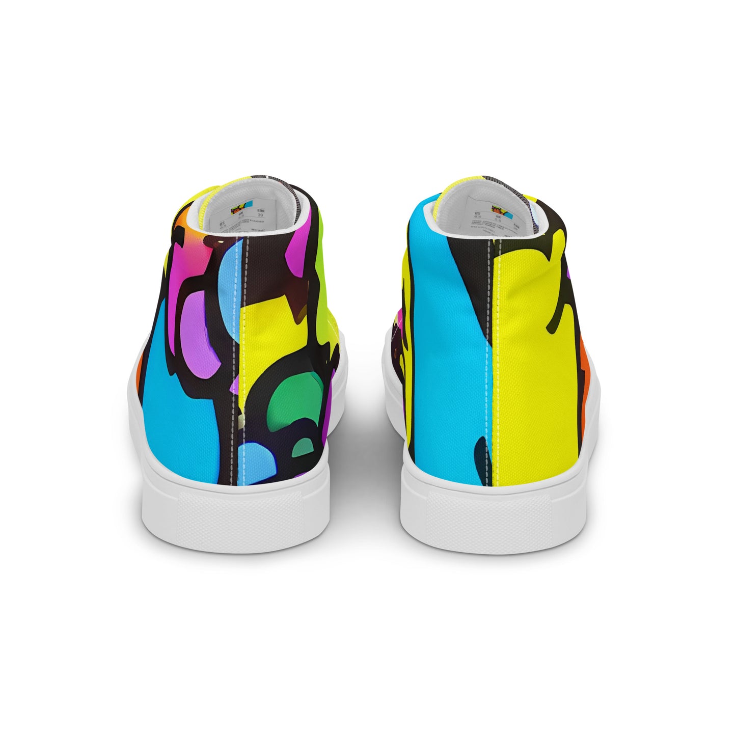 Women's High Top Canvas Shoes - Kaleidoscope Garden