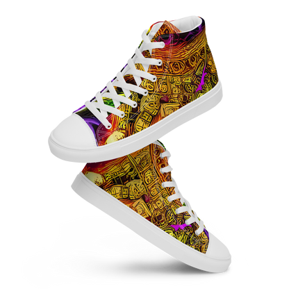 Men's High Top Canvas Shoes - Neon Glyphworks