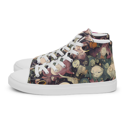 Men's High Top Canvas Shoes - Visions of the Unseen