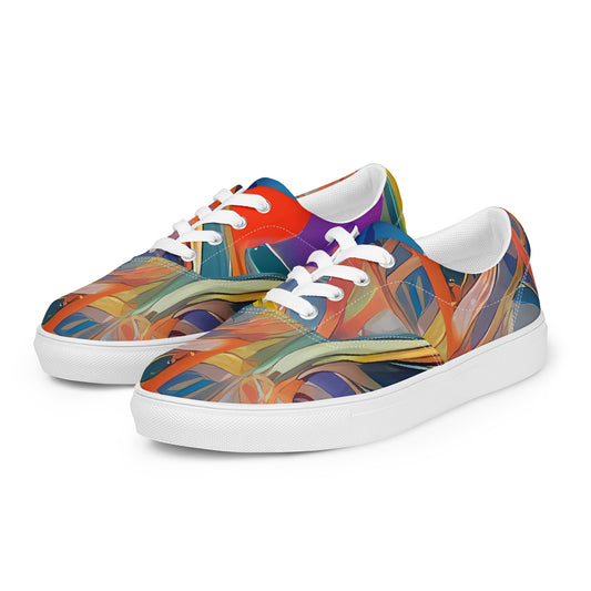 Women's Lace-Up Canvas Shoes - Vivid Tangle