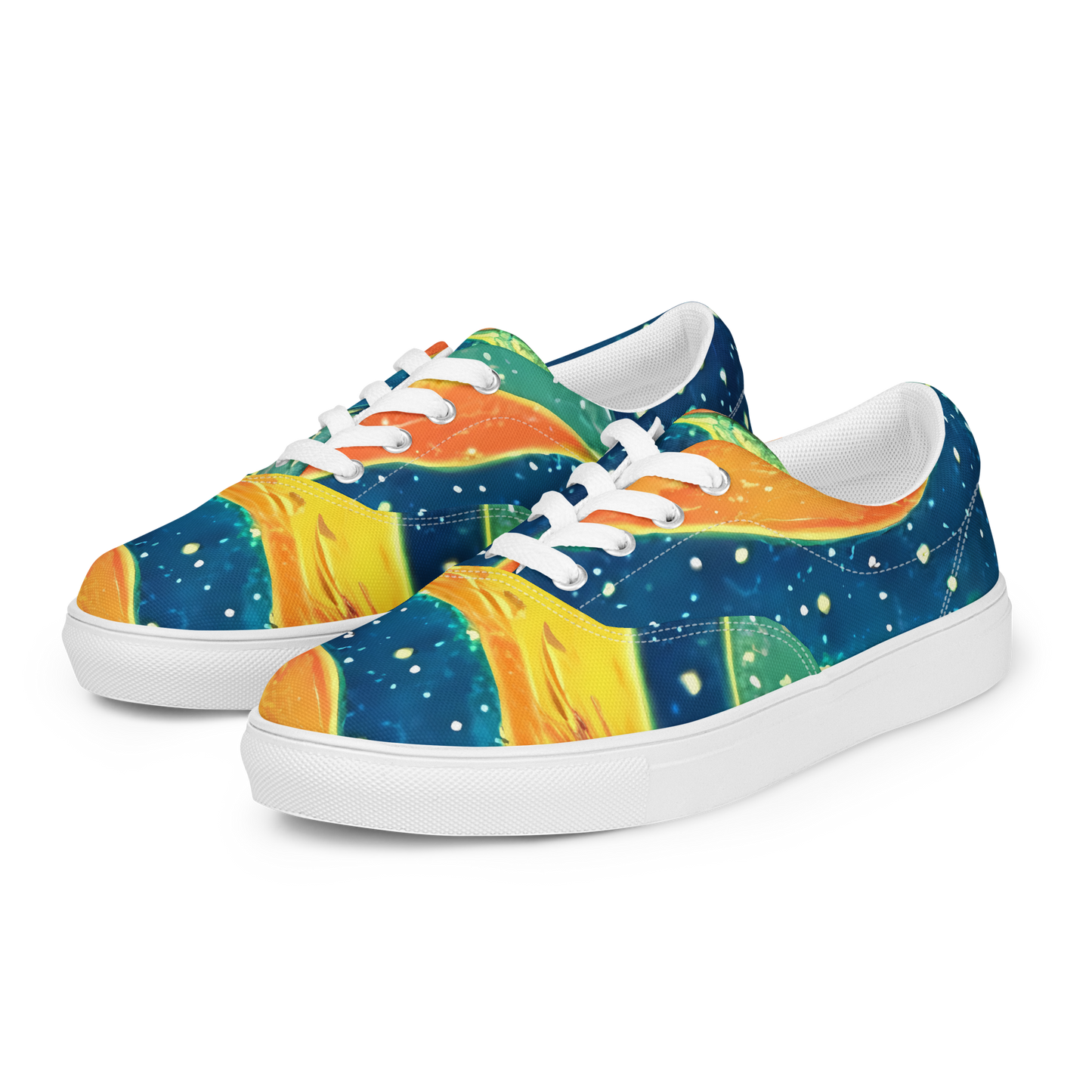 Women's Lace-Up Canvas Shoes - Celestial Harmony