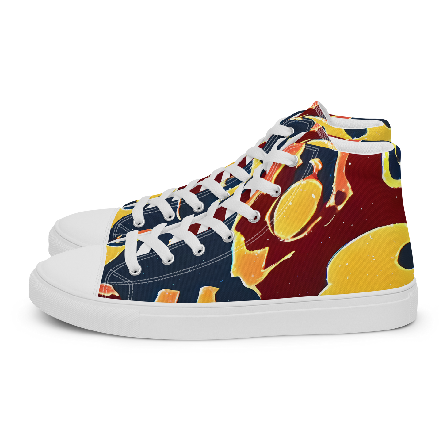 Men's High Top Canvas Shoes - Sunset Silhouette