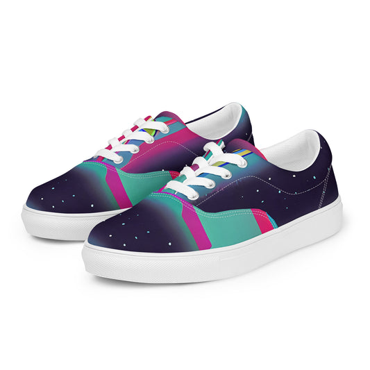 Women's Lace-Up Canvas Shoes - Astro Pop