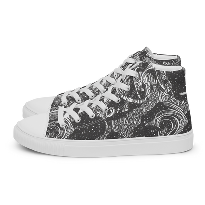 Women's High Top Canvas Shoes - Shadow Reverie