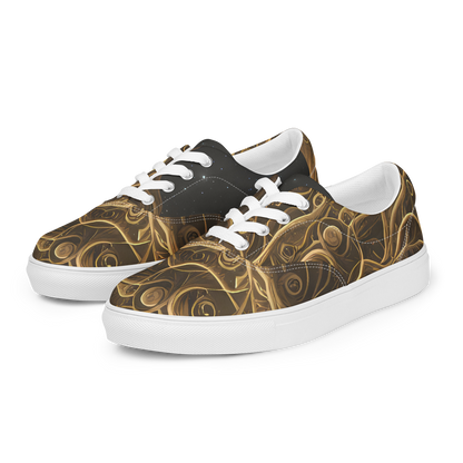 Women's Lace-Up Canvas Shoes - Gilded Reverie