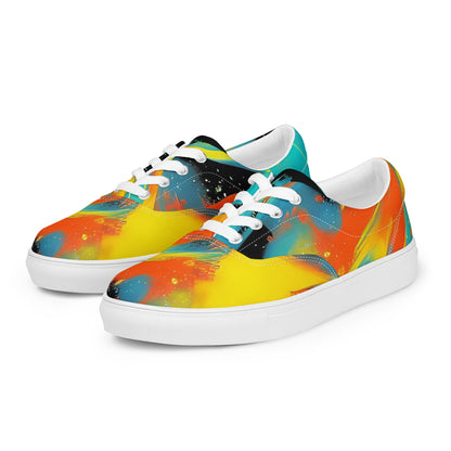 Women's Lace-Up Canvas Shoes - Solar Swoosh