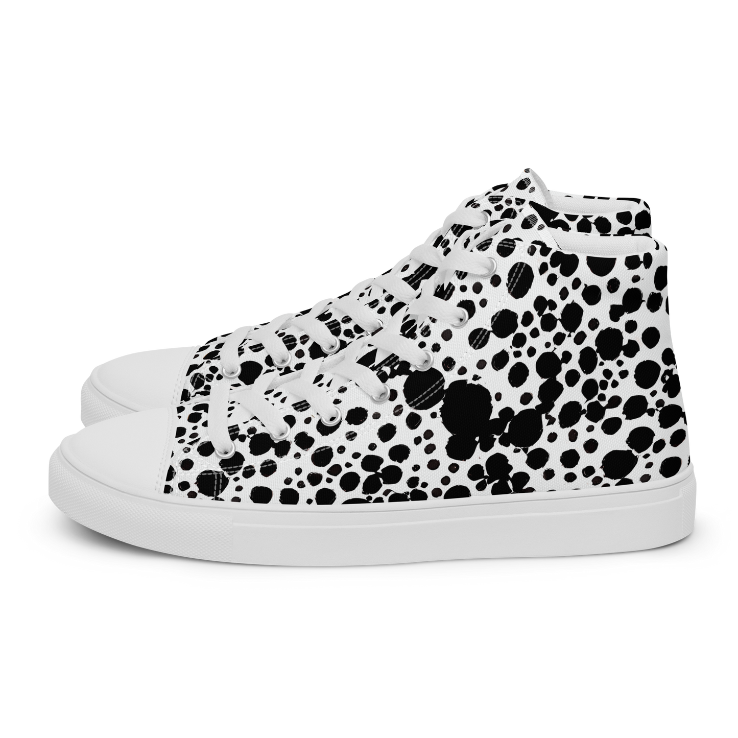 Men's High Top Canvas Shoes - Dappled Shadow Dance