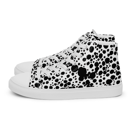 Men's High Top Canvas Shoes - Dappled Shadow Dance