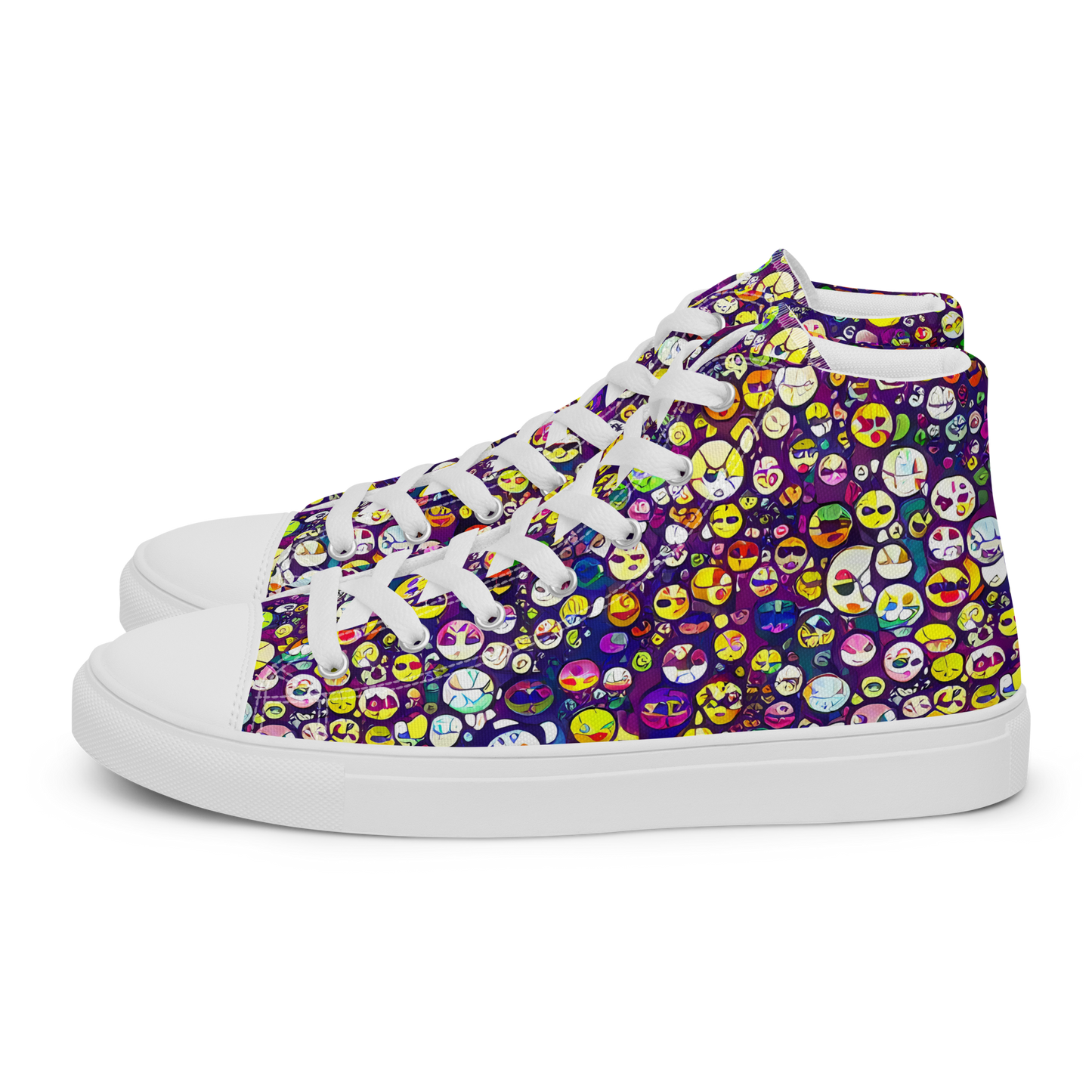 Men's High Top Canvas Shoes - Mosaic Moods