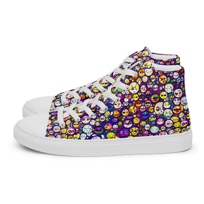 Men's High Top Canvas Shoes - Mosaic Moods