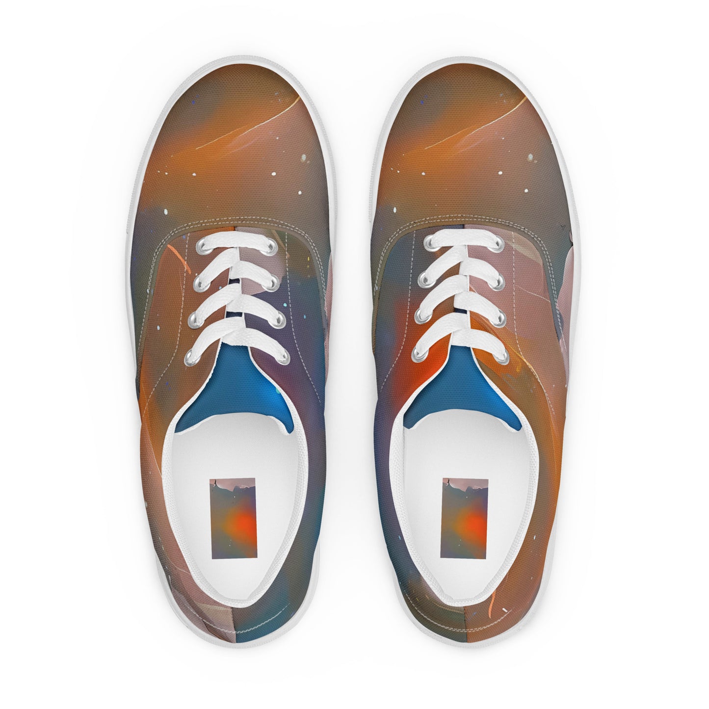 Men's Lace-Up Canvas Shoes - Whispering Ember