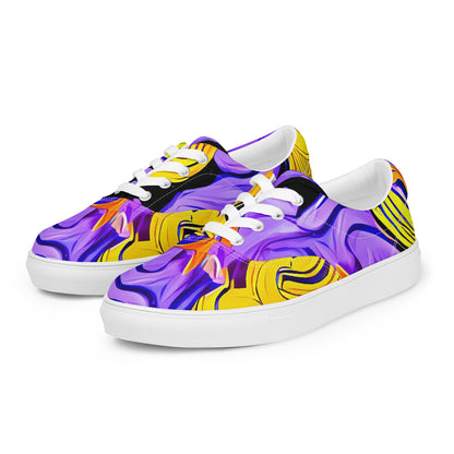 Women's Lace-Up Canvas Shoes - Bosschaert Swirl