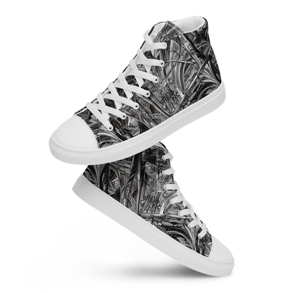 Men's High Top Canvas Shoes - Gothic Whirlwind