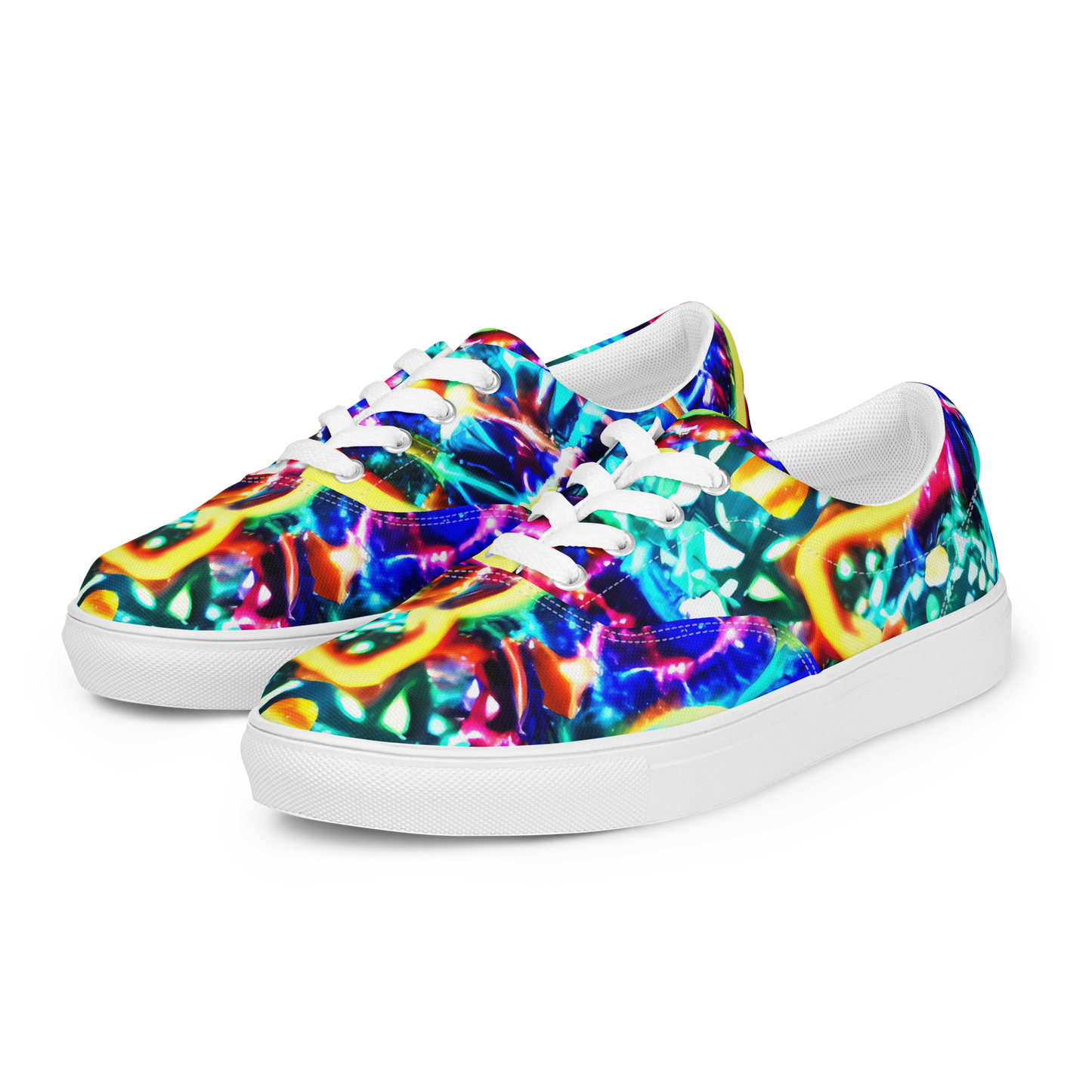 Women's Lace-Up Canvas Shoes - Fynesian Galaxy