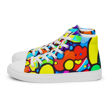 Men's High Top Canvas Shoes - Chromadoodle Junction