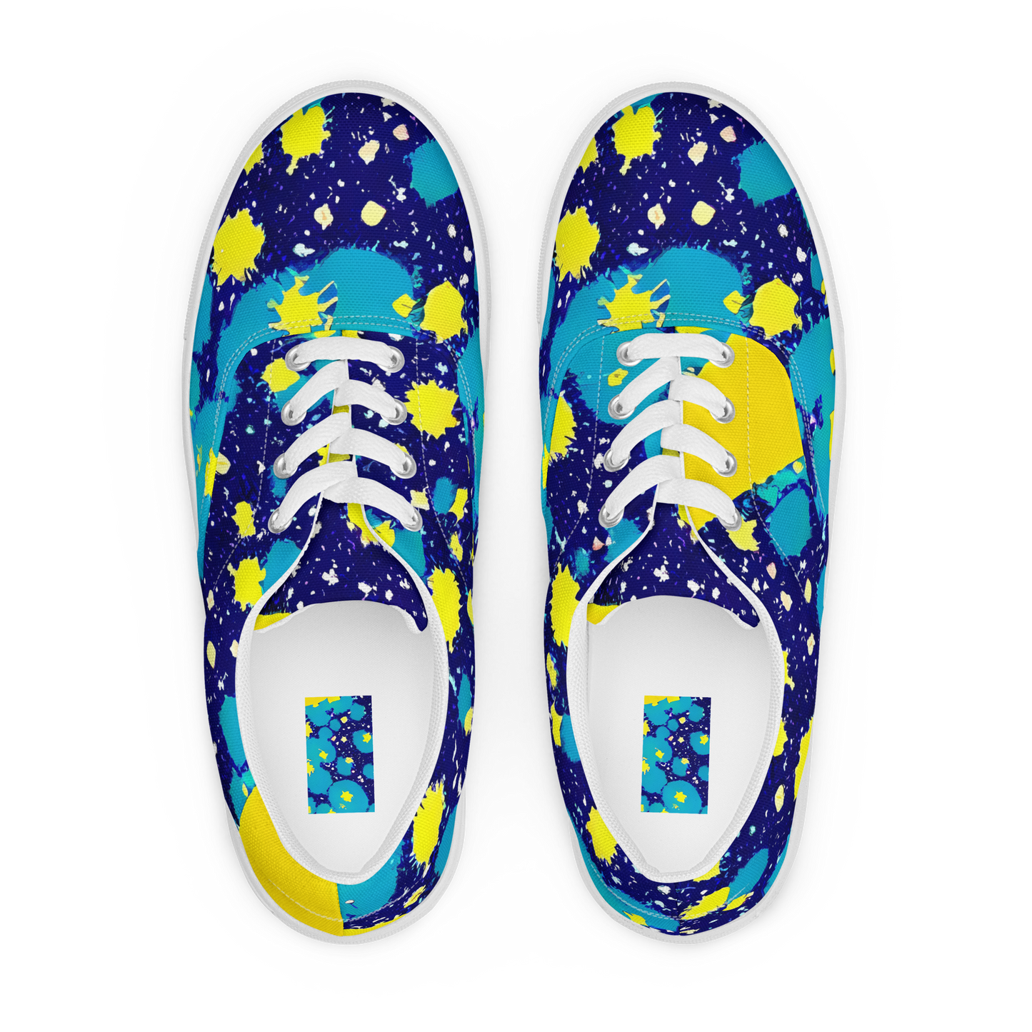 Men's Lace-Up Canvas Shoes - Starburst Splash