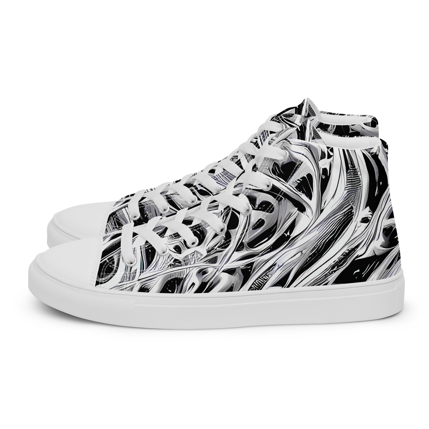 Women's High Top Canvas Shoes - Silver Shadows