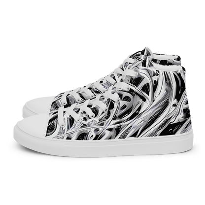Women's High Top Canvas Shoes - Silver Shadows