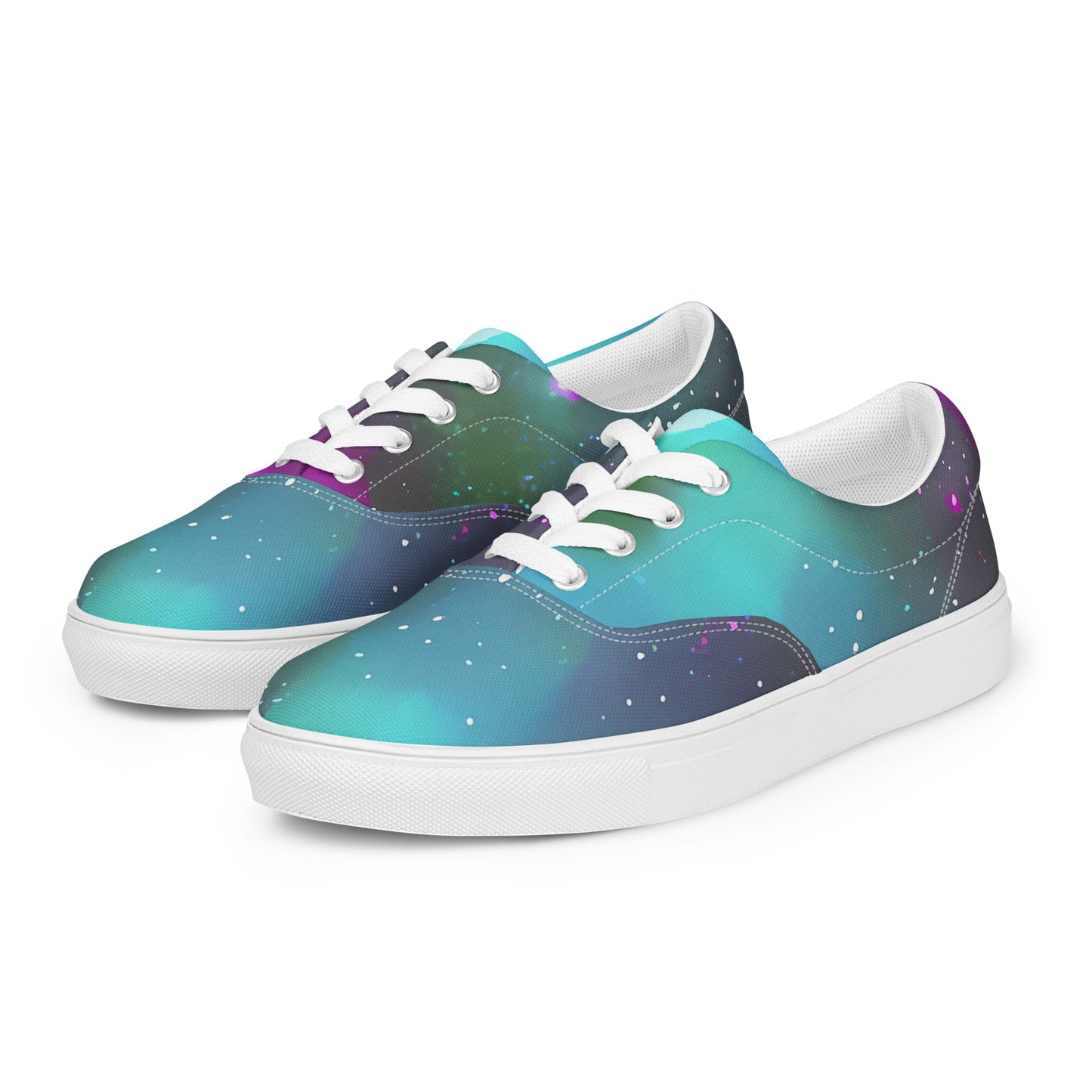 Women's Lace-Up Canvas Shoes - Interstellar Haze