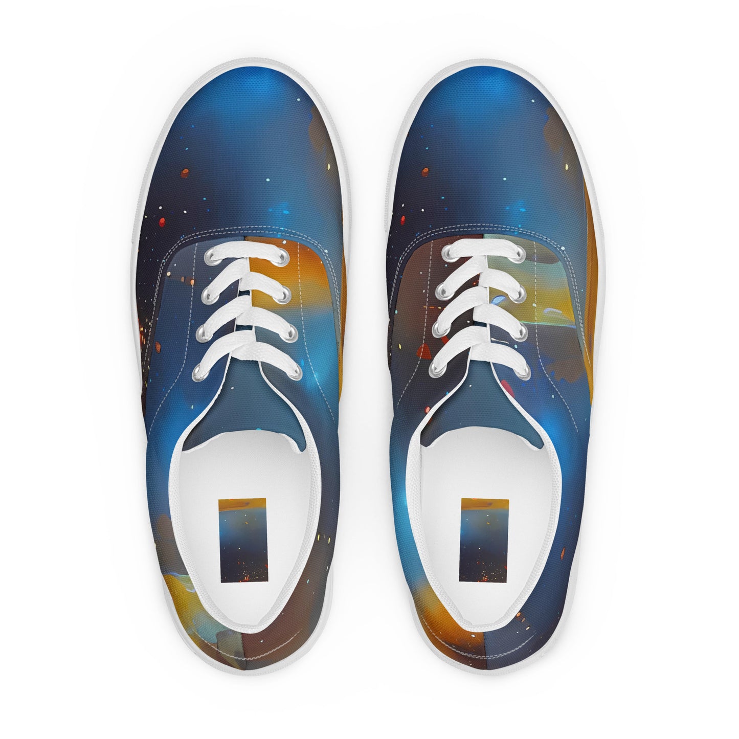 Men's Lace-Up Canvas Shoes - Chromatique Veil