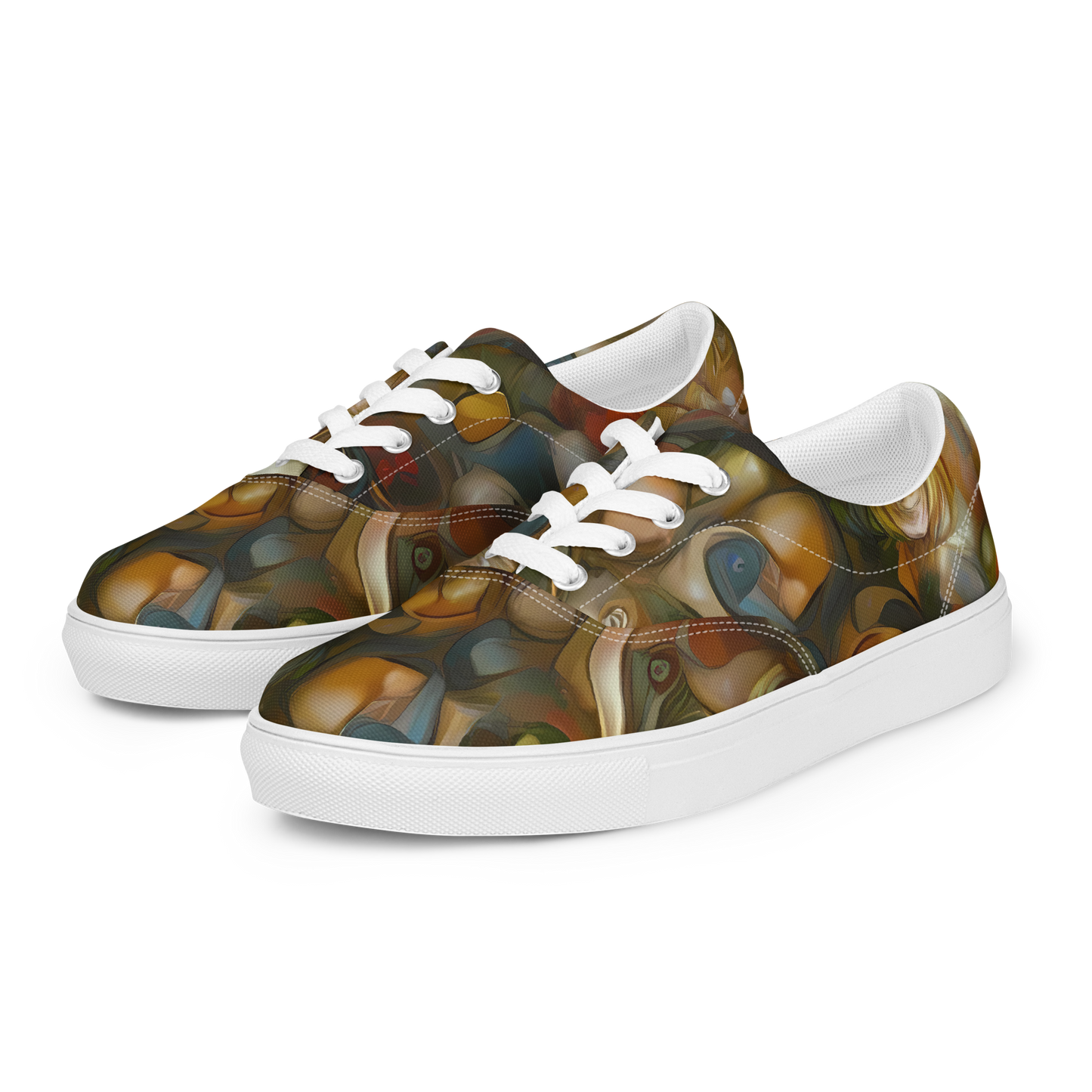 Women's Lace-Up Canvas Shoes - Cryptic Canvas