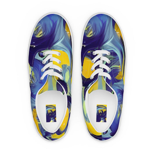 Men's Lace-Up Canvas Shoes - Dynamic Doodles