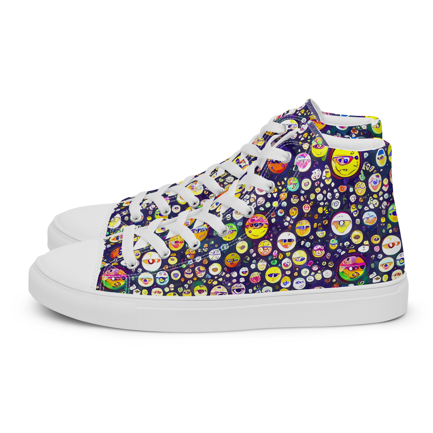 Men's High Top Canvas Shoes - Whimsical Eyescape