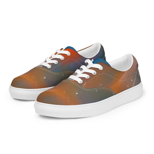 Women's Lace-Up Canvas Shoes - Whispering Ember