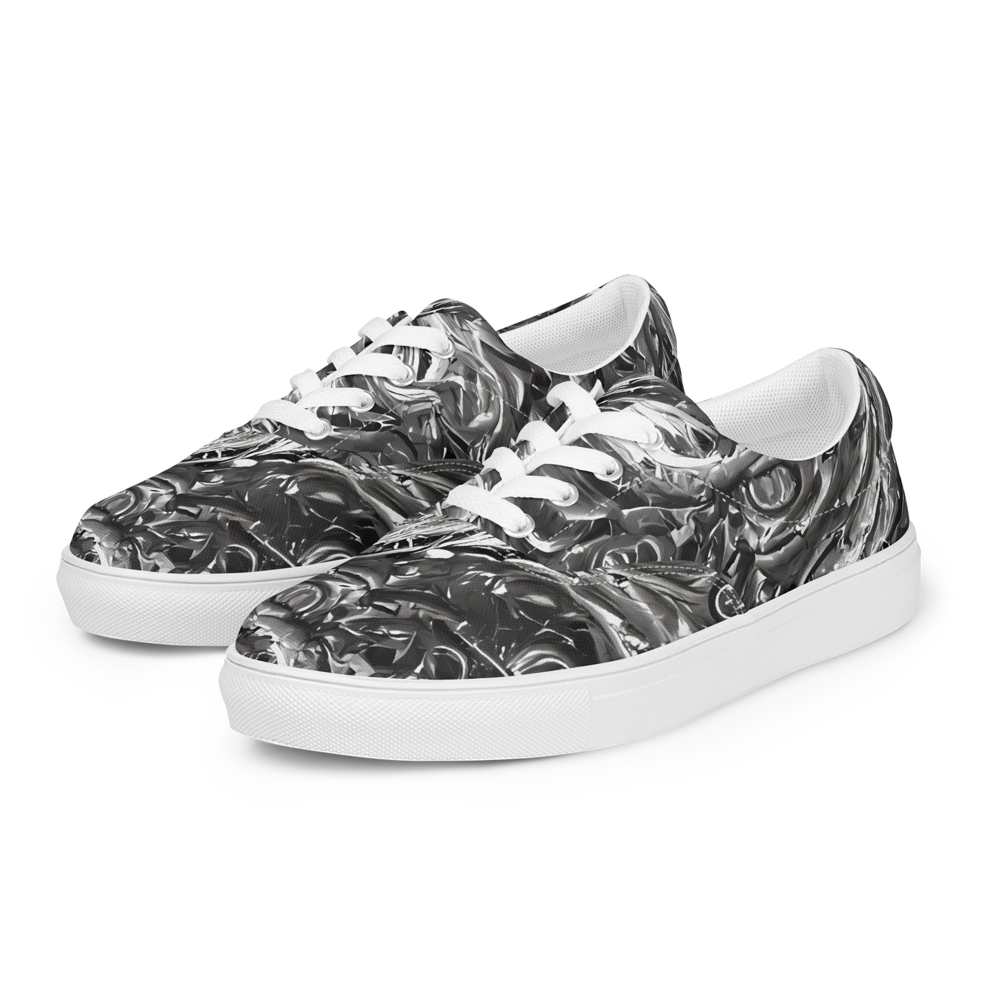 Women's Lace-Up Canvas Shoes - Nebulous Night