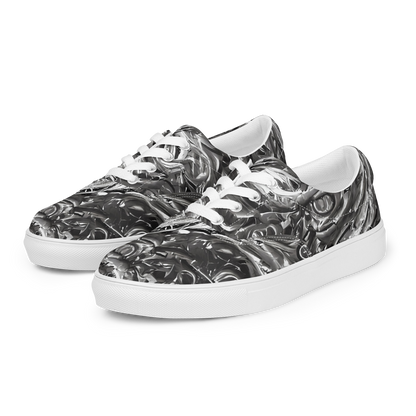 Women's Lace-Up Canvas Shoes - Nebulous Night