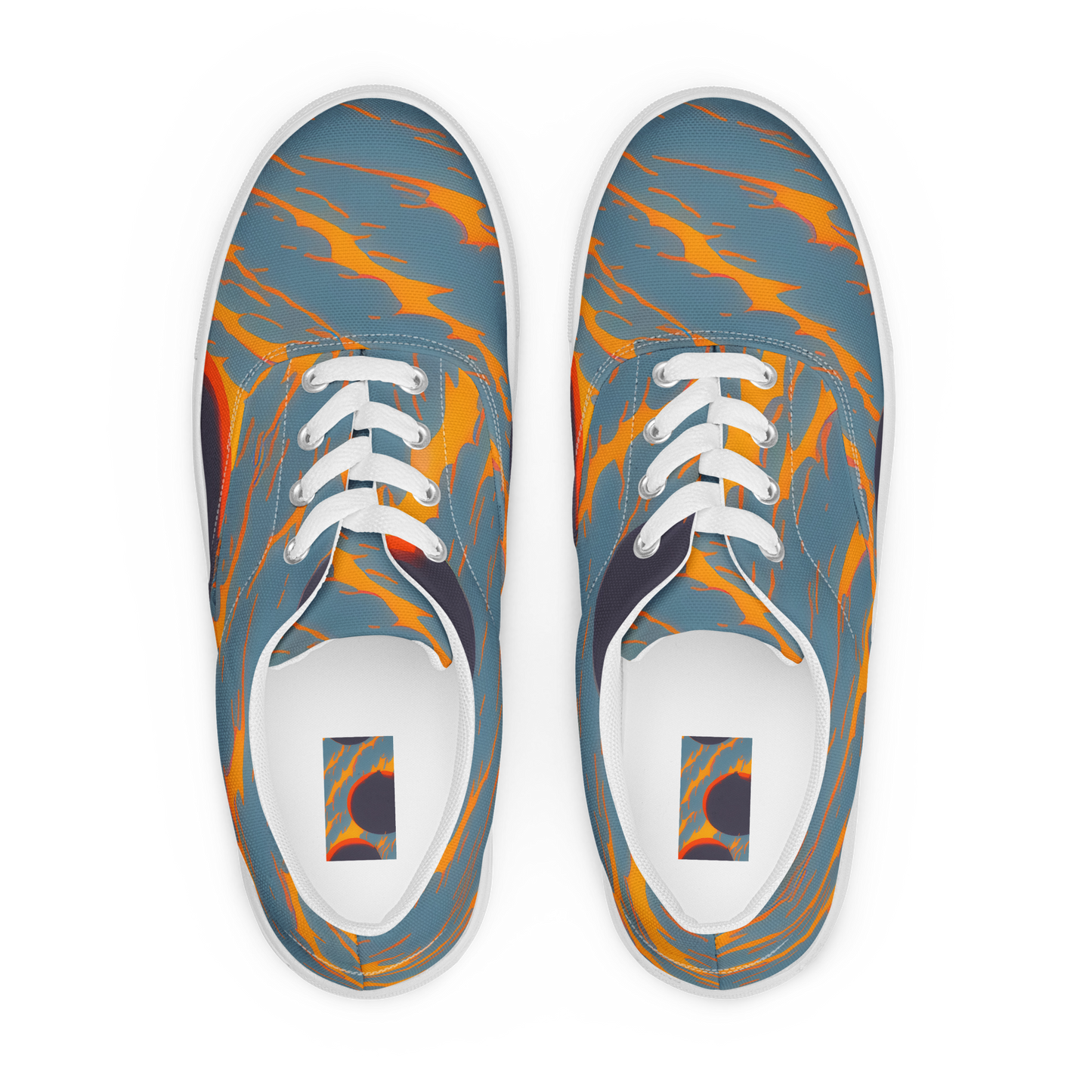 Men's Lace-Up Canvas Shoes - Flames of Gravity