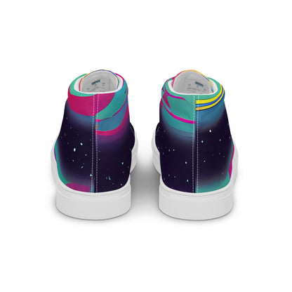 Women's High Top Canvas Shoes - Astro Pop
