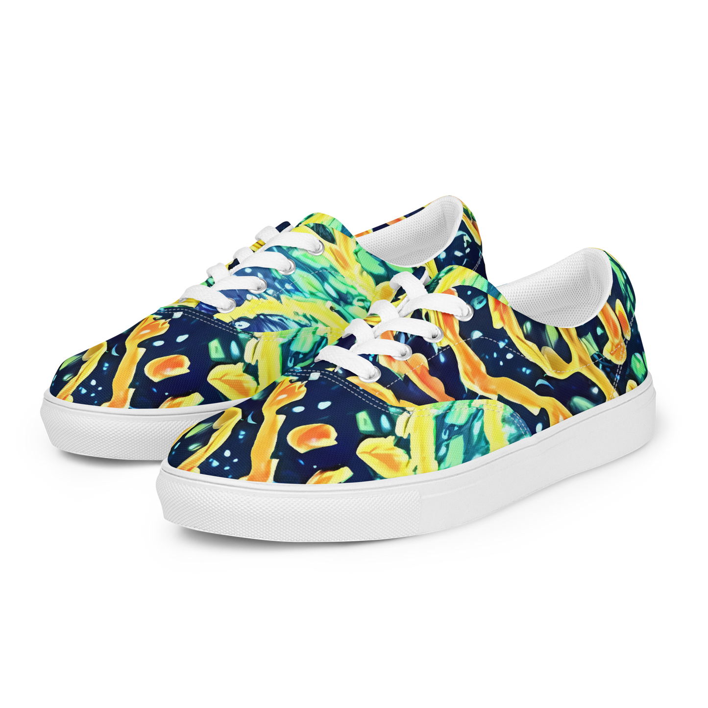 Women's Lace-Up Canvas Shoes - Vortex Glow