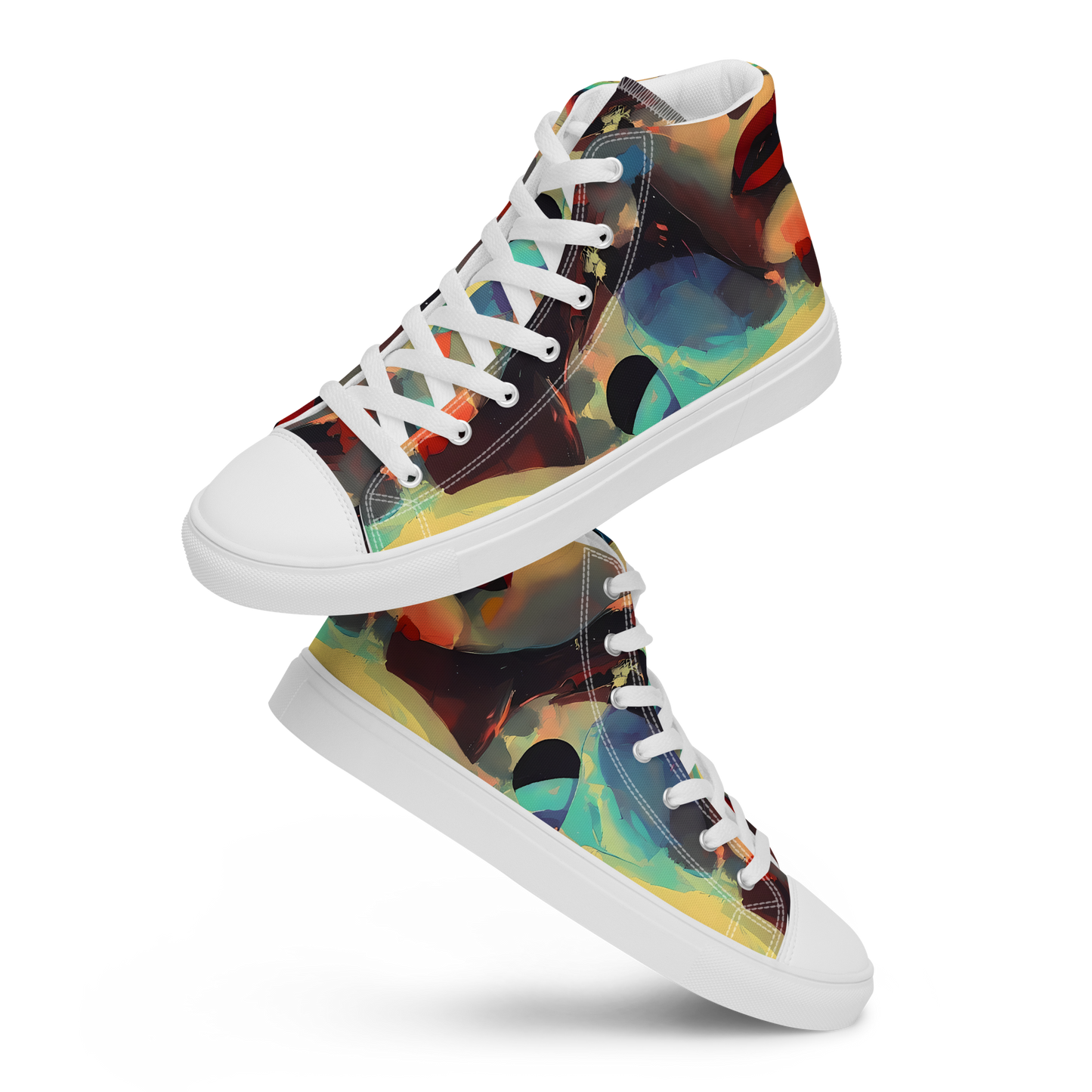 Men's High Top Canvas Shoes - Astral Reflections