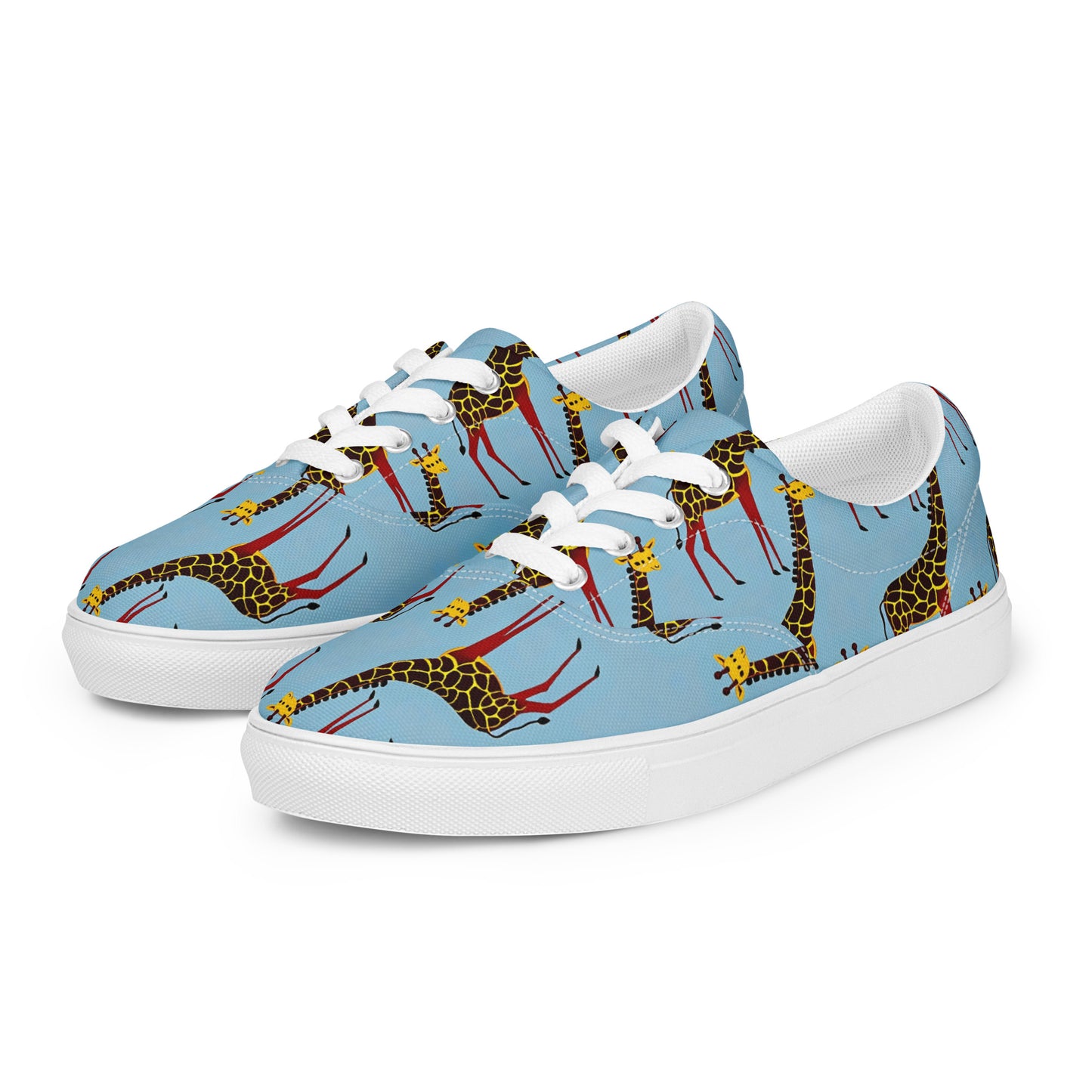 Women's Lace-Up Canvas Shoes - Giraffe Groove