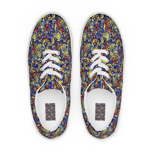 Men's Lace-Up Canvas Shoes - Dynamic Doodles