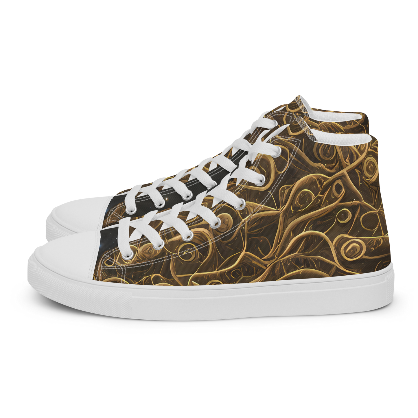 Women's High Top Canvas Shoes - Gilded Reverie