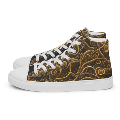 Women's High Top Canvas Shoes - Gilded Reverie