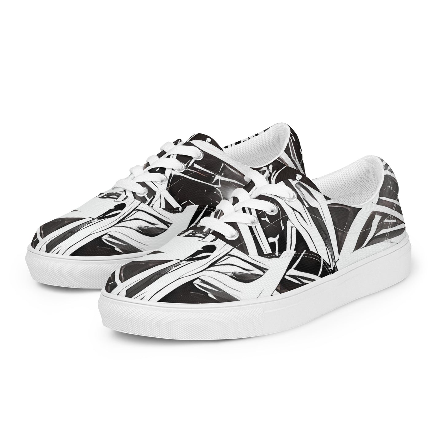 Women's Lace-Up Canvas Shoes - Twilight Vortex