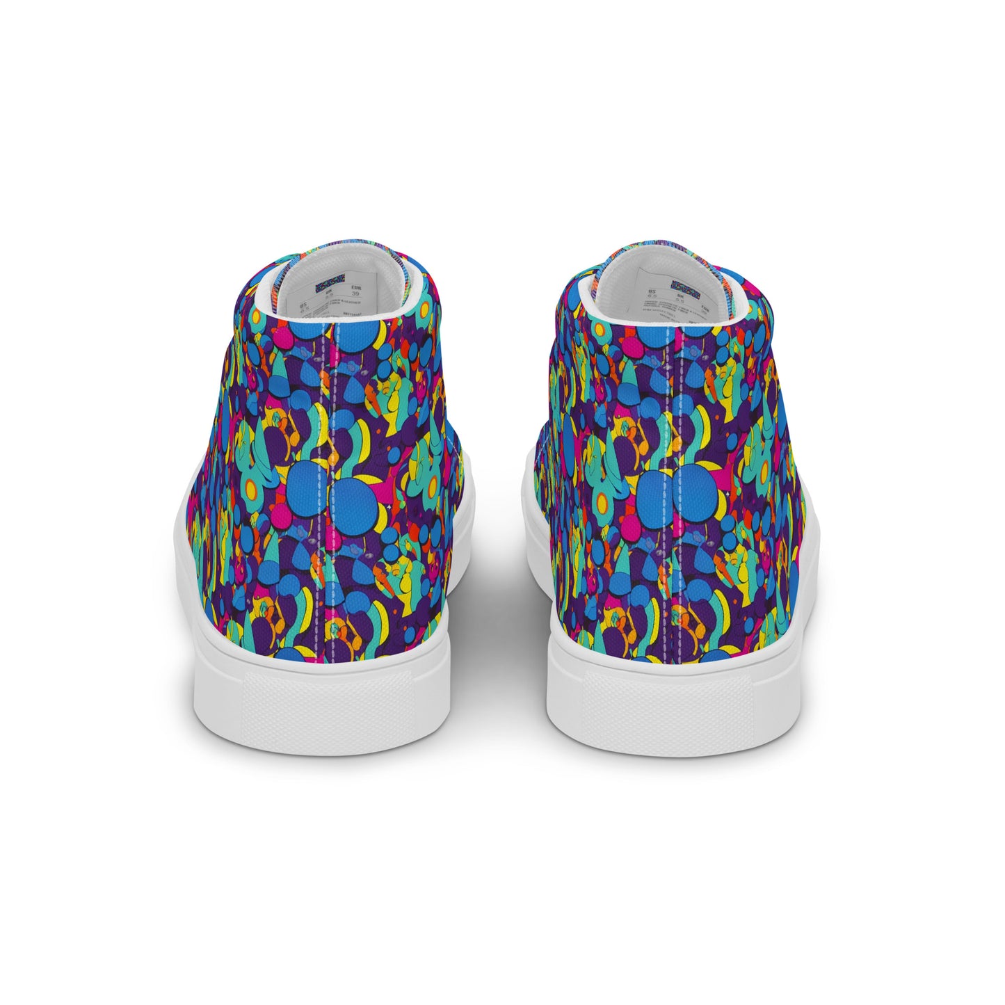 Men's High Top Canvas Shoes - Psychedelic Harmony