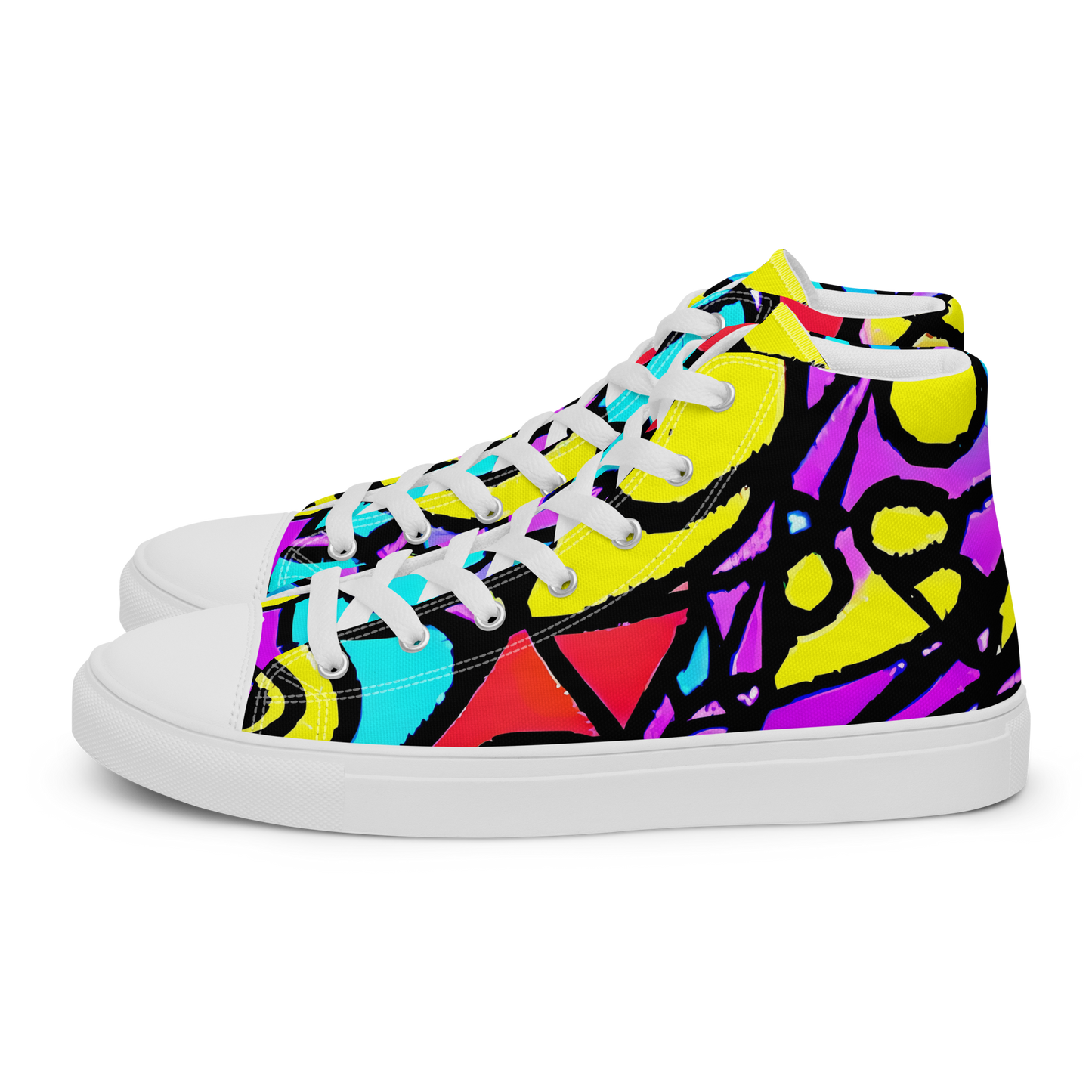 Women's High Top Canvas Shoes - Radiant Chaos