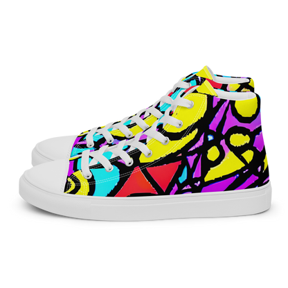 Women's High Top Canvas Shoes - Radiant Chaos